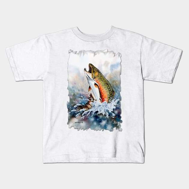 Brook Kids T-Shirt by Dave Bartholet Wildlife Art